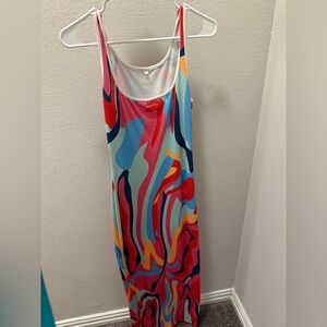 Colorful Abstract Maxi Dress